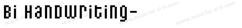 bi handwriting字体转换